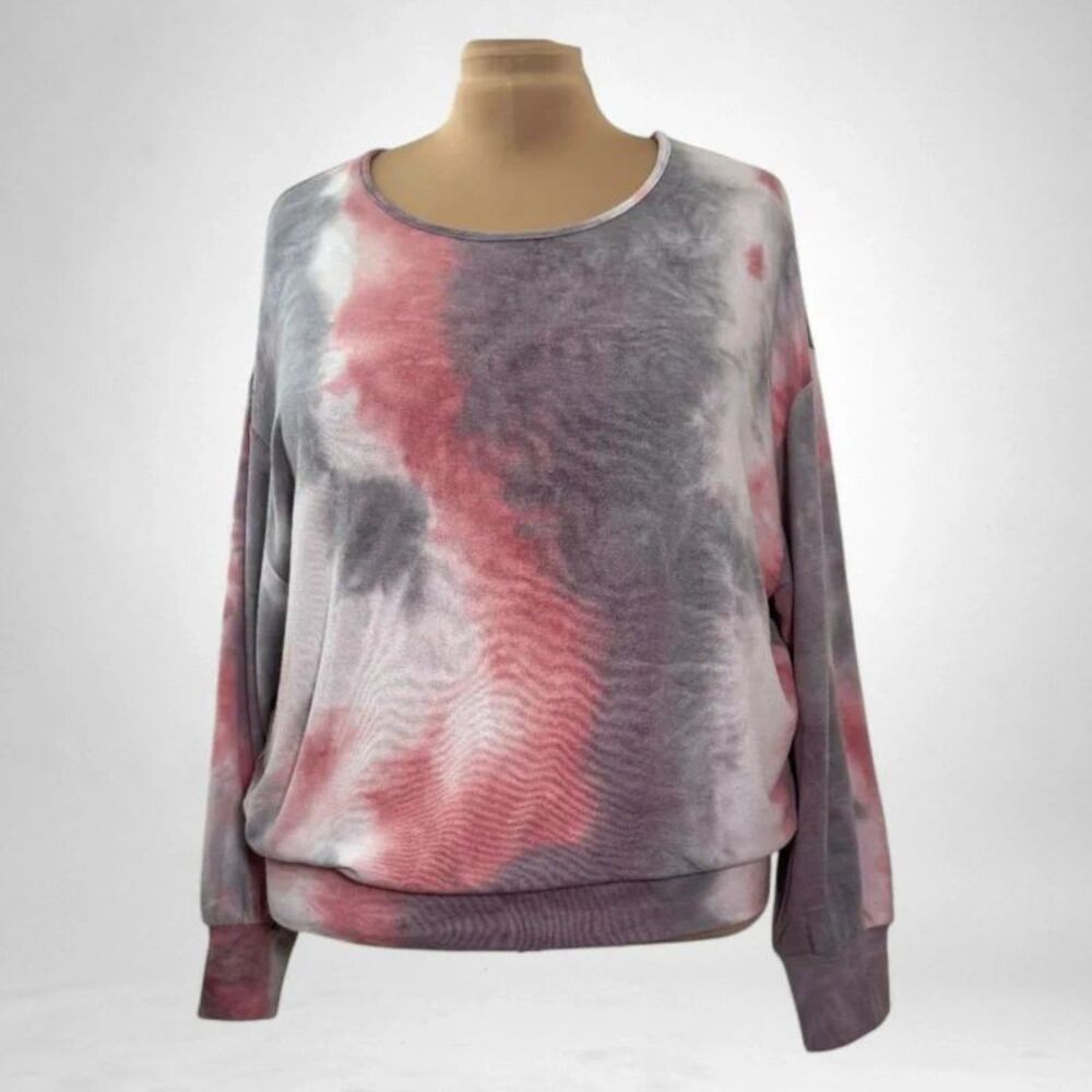 Skies Are Blue Grey, Pink, White Tie Dye! NWT! Size 1X